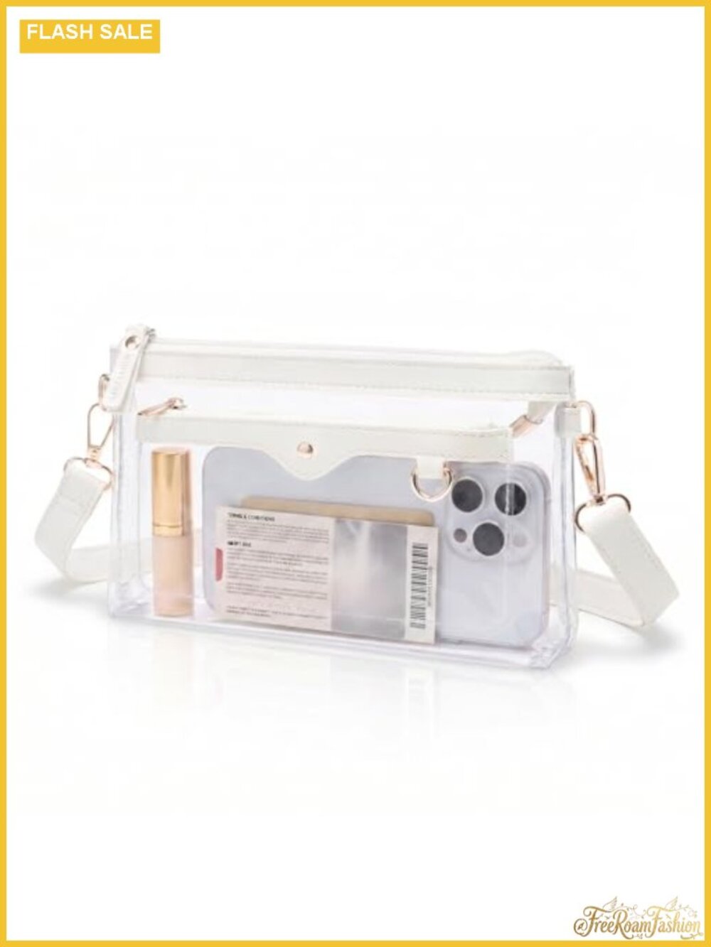 Small Clear PVC Stadium Approved Crossbody Purse for Women